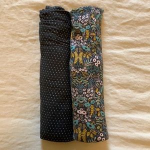 Solly baby co Rifle Paper and Swiss Dot swaddles. Used condition